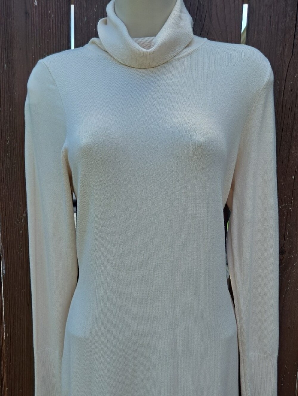Express Cream Turtleneck Midi Dress - Picture 5 of 7
